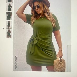 Olive wrap dress